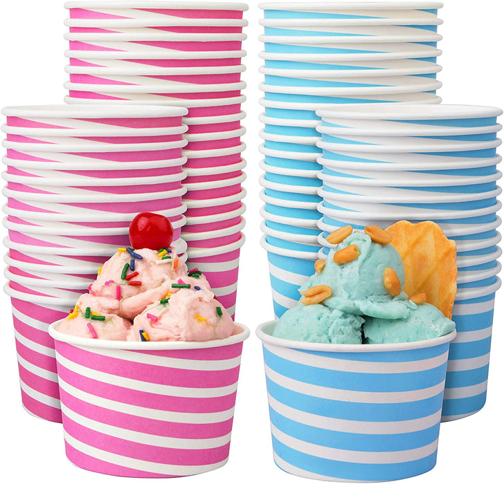Gender Reveal Cups - Pink and Blue Gender Reveal Party Cups - Perfect For Gender Reveal Parties, Ice Cream Sundae Cups, Quality Disposable Dessert Bowls and Party Supplies Cups, 8 oz (Pack of 50)