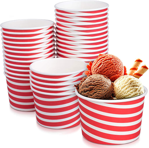 TypTop 8 oz. Red Paper Ice Cream Cups / Frozen Yogurt Cups 50-Pack —  typtopshop